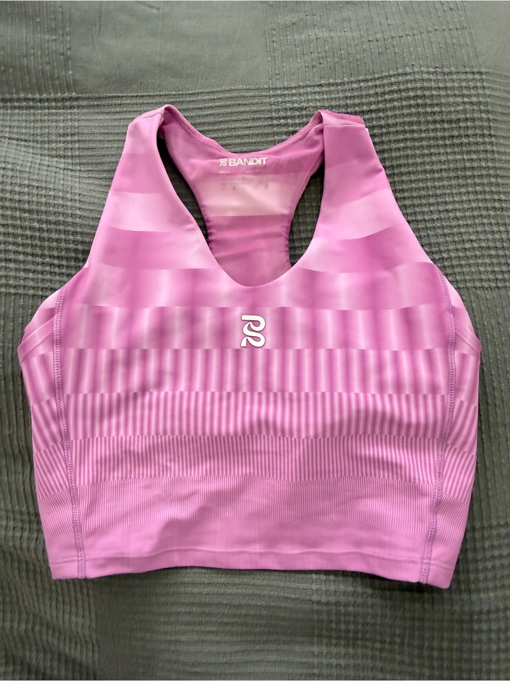 Bandit Pink Striped Racerback Sports Bra